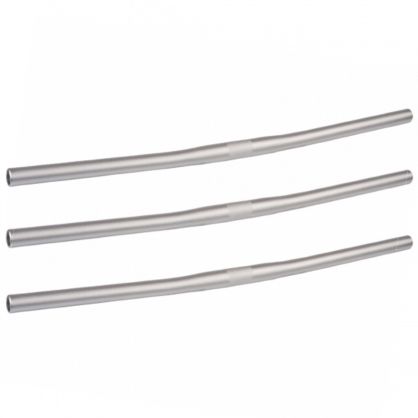 M-Wave silver flat-bar handlebars 25.4mm